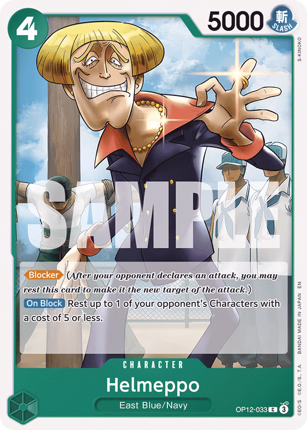 Helmeppo One Piece card (OP12-033, Legacy of the Master)