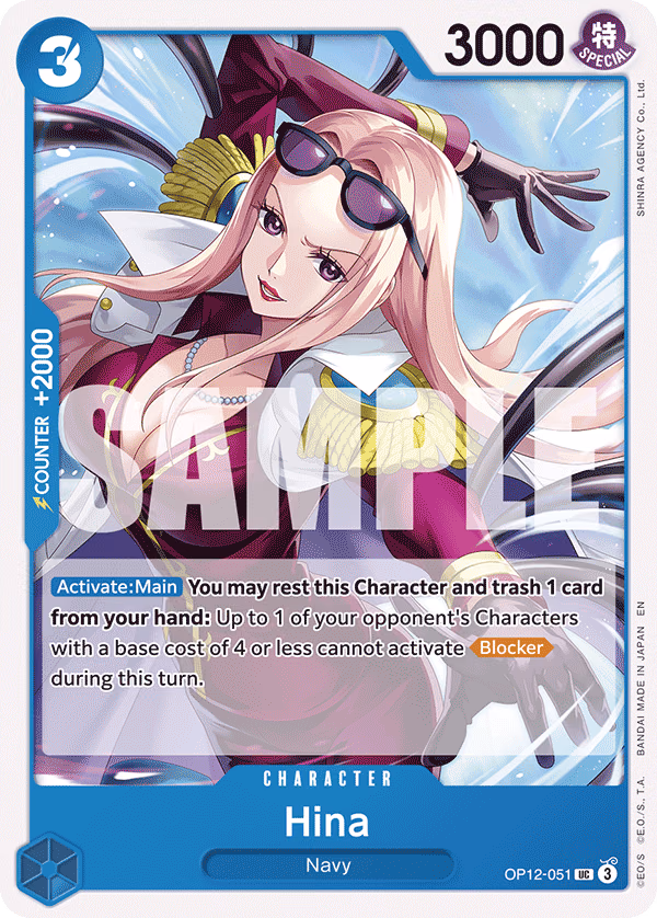 Hina One Piece card (OP12-051, Legacy of the Master)