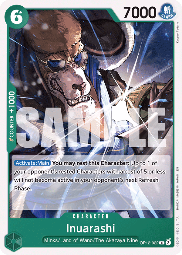 Inuarashi One Piece card (OP12-022, Legacy of the Master)