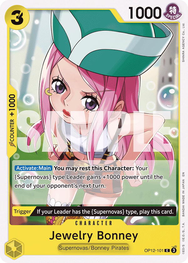 Jewelry Bonney One Piece card (OP12-101, Legacy of the Master)