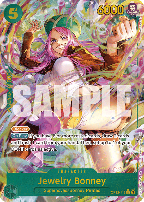 Jewelry Bonney (Alternate Art) One Piece card (OP12-118, Legacy of the Master)