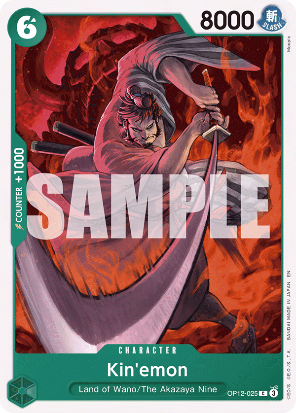 Kin'emon One Piece card (OP12-025, Legacy of the Master)