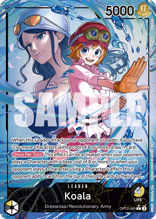 Koala (Alternate Art) One Piece card (OP12-081, Legacy of the Master)