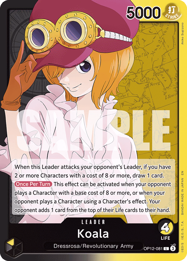 Koala One Piece card (OP12-081, Legacy of the Master)