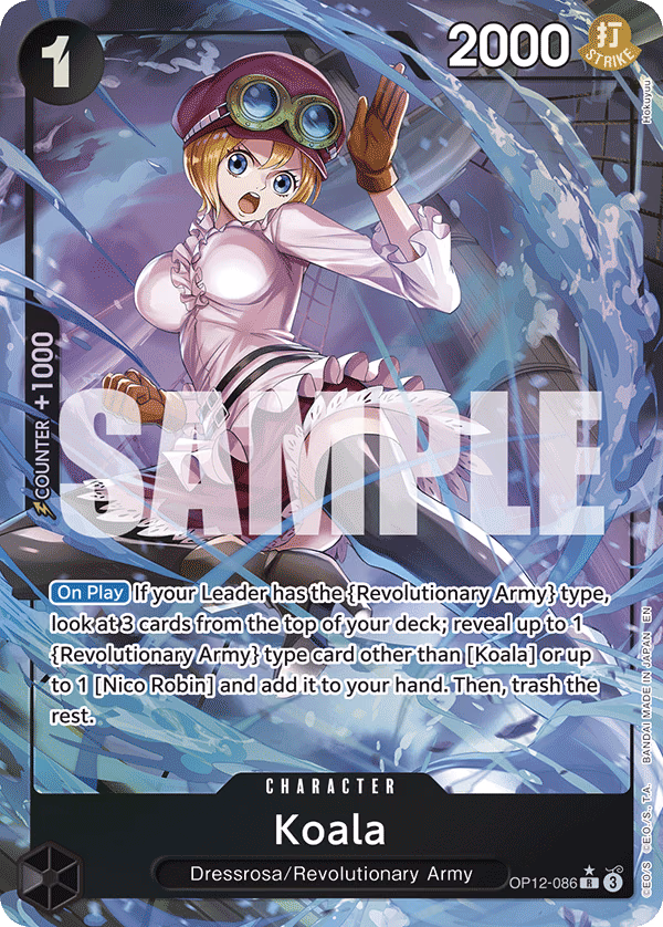 Koala (Alternate Art) One Piece card (OP12-086, Legacy of the Master)