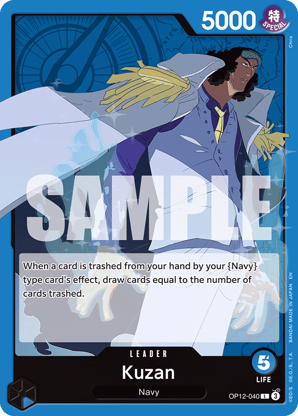 Kuzan One Piece card (OP12-040, Legacy of the Master)