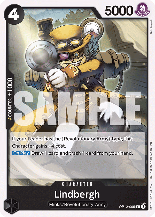 Lindbergh One Piece card (OP12-095, Legacy of the Master)