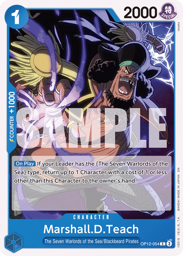 Marshall.D.Teach One Piece card (OP12-054, Legacy of the Master)