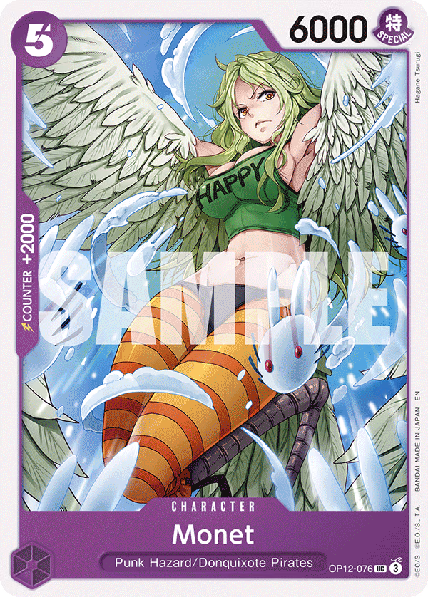 Monet One Piece card (OP12-076, Legacy of the Master)