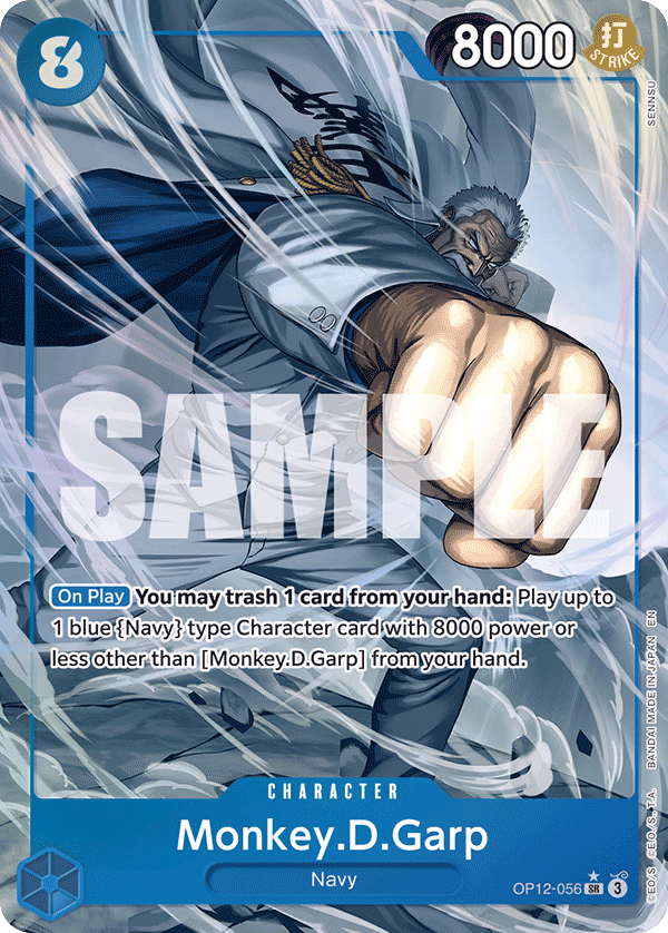 Monkey.D.Garp (Alternate Art) One Piece card (OP12-056, Legacy of the Master)