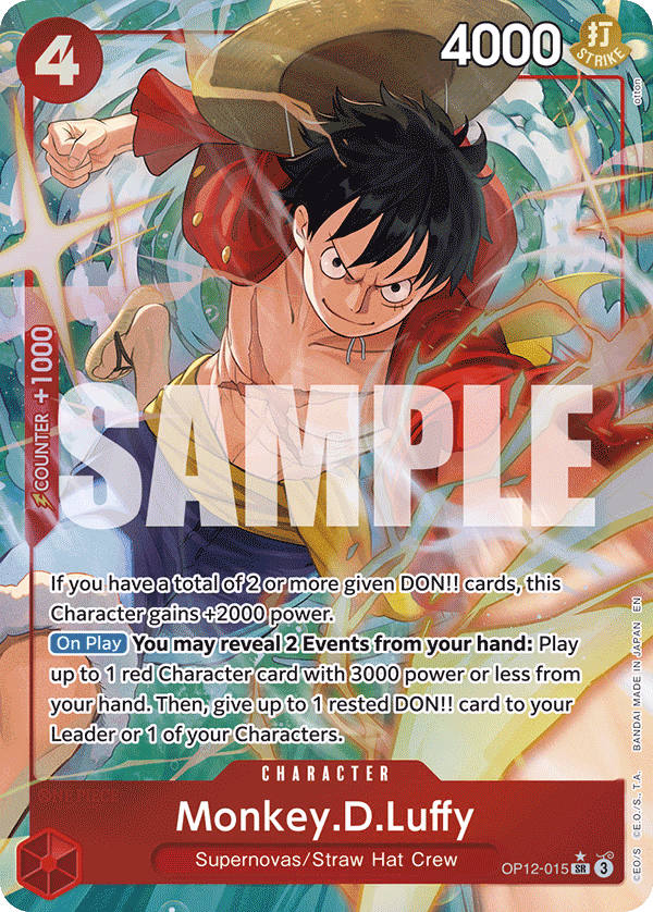 Monkey.D.Luffy (Alternate Art) One Piece card (OP12-015, Legacy of the Master)