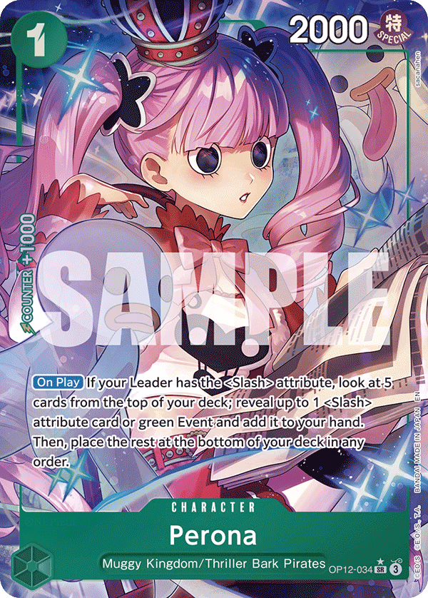 Perona (Alternate Art) One Piece card (OP12-034, Legacy of the Master)