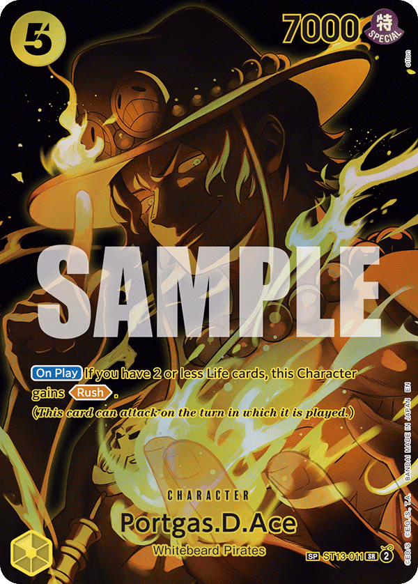 Portgas.D.Ace (SP Card) One Piece card (ST13-011, Legacy of the Master)