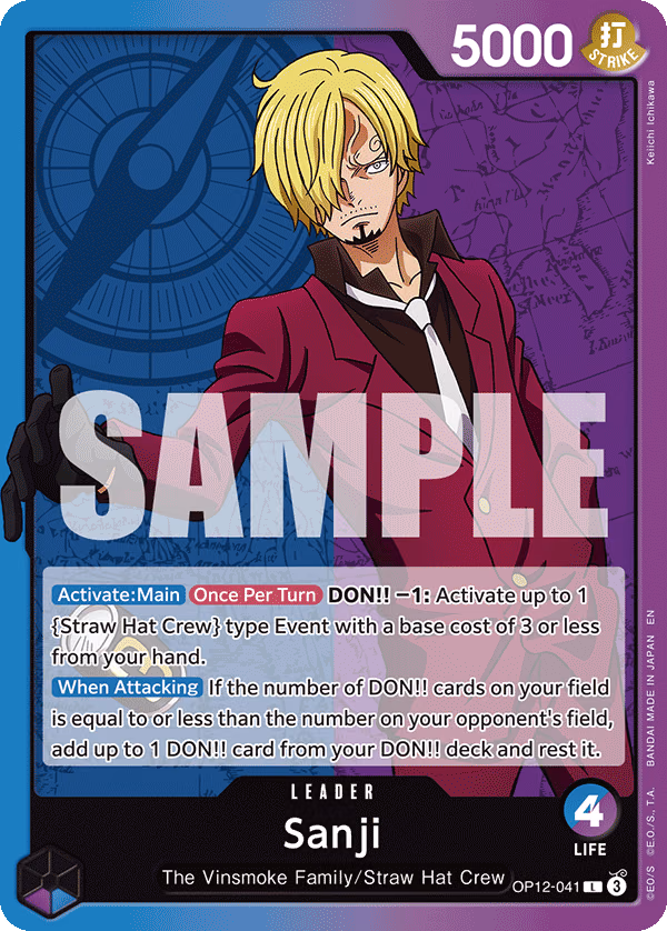 Sanji One Piece card (OP12-041, Legacy of the Master)