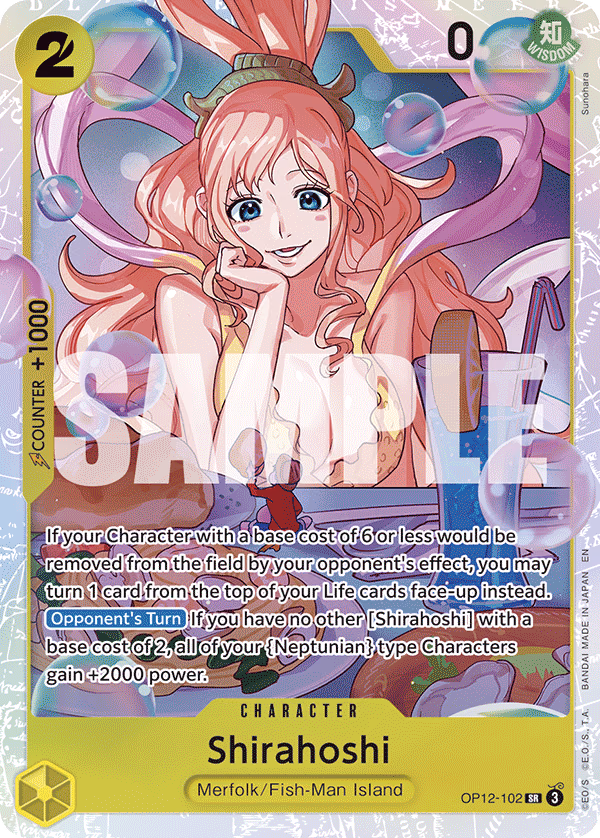 Shirahoshi One Piece card (OP12-102, Legacy of the Master)