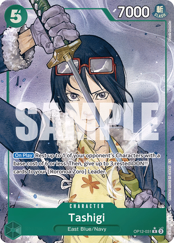 Tashigi (Alternate Art) One Piece card (OP12-031, Legacy of the Master)
