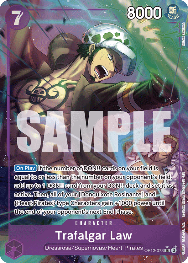 Trafalgar Law (Alternate Art) One Piece card (OP12-073, Legacy of the Master)