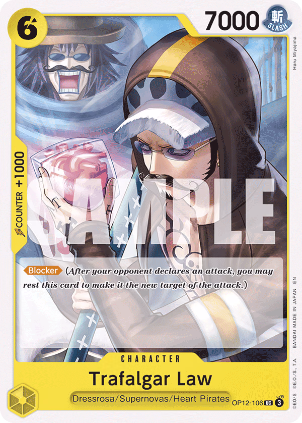 Trafalgar Law One Piece card (OP12-106, Legacy of the Master)