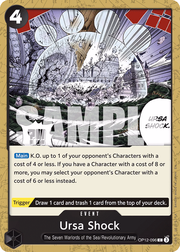 Ursa Shock One Piece card (OP12-096, Legacy of the Master)
