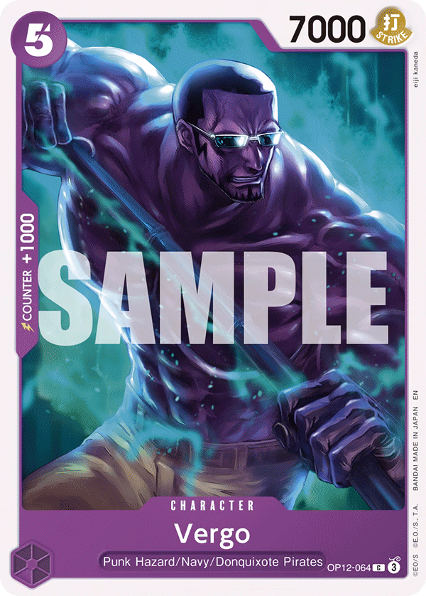 Vergo One Piece card (OP12-064, Legacy of the Master)