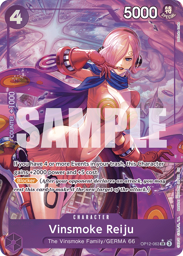 Vinsmoke Reiju (Alternate Art) One Piece card (OP12-063, Legacy of the Master)