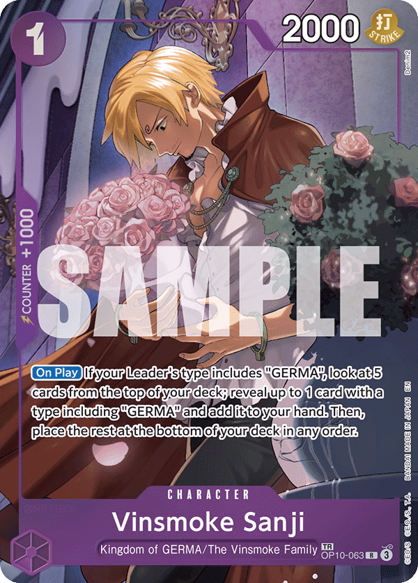Vinsmoke Sanji (Treasure Rare) One Piece card (OP10-063, Legacy of the Master)
