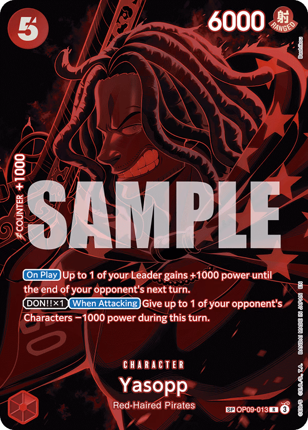 Yasopp (SP Card) One Piece card (OP09-013, Legacy of the Master)