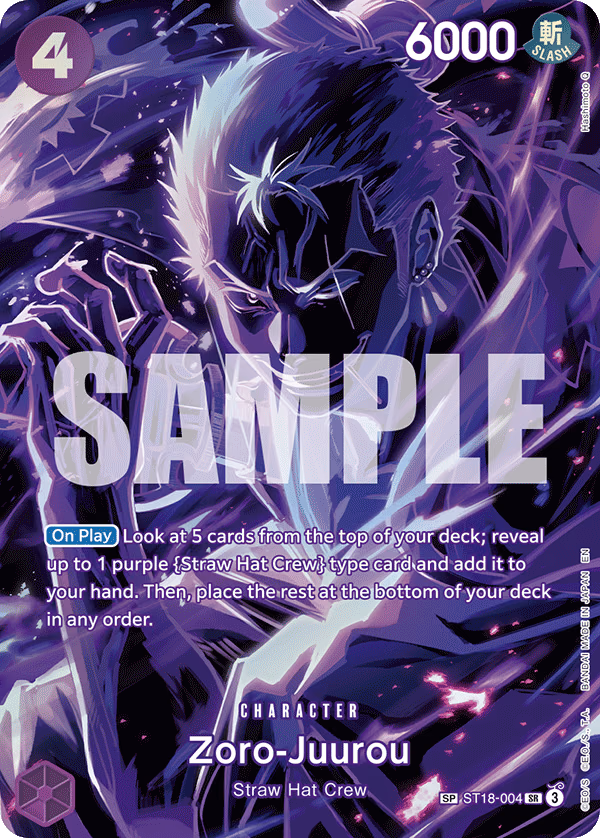 Zoro-Juurou (SP Card) One Piece card (ST18-004, Legacy of the Master)