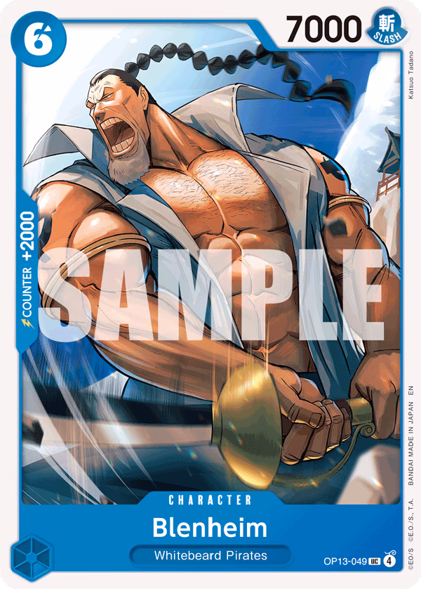 Blenheim One Piece card (OP13-049, Carrying On His Will)