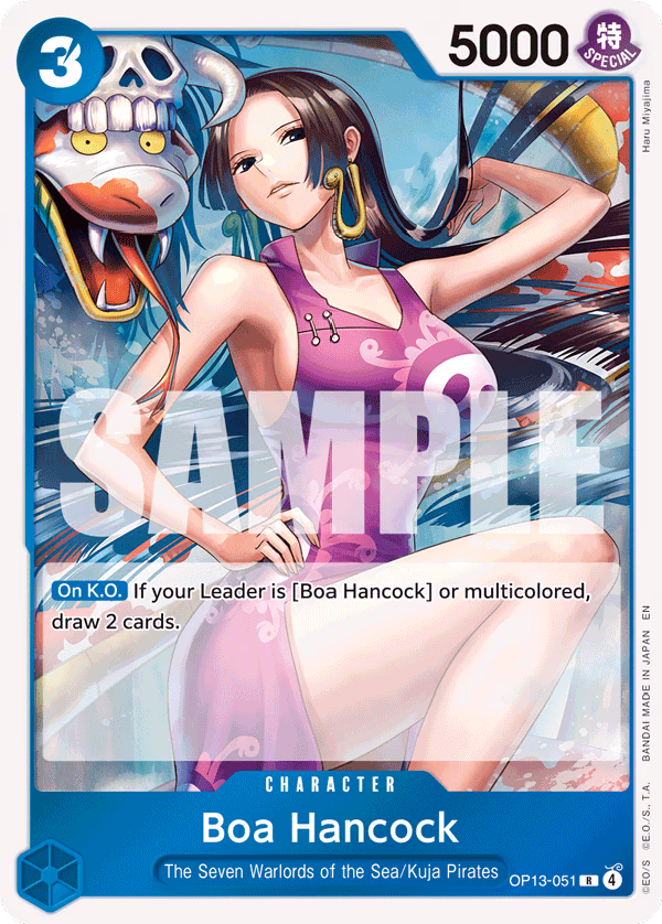 Boa Hancock One Piece card (OP13-051, Carrying On His Will)