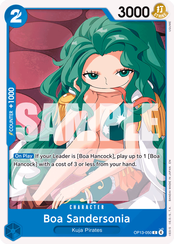 Boa Sandersonia One Piece card (OP13-050, Carrying On His Will)