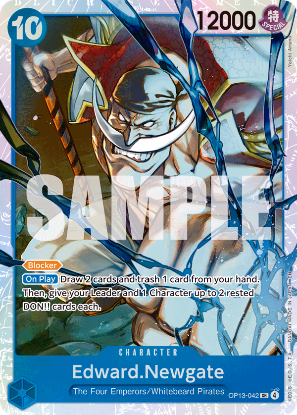 Edward.Newgate One Piece card (OP13-042, Carrying On His Will)