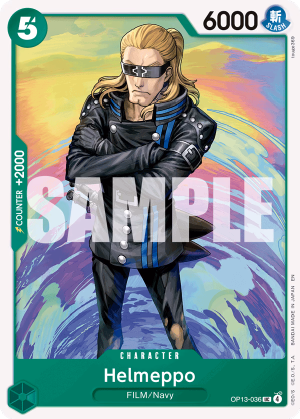 Helmeppo One Piece card (OP13-036, Carrying On His Will)