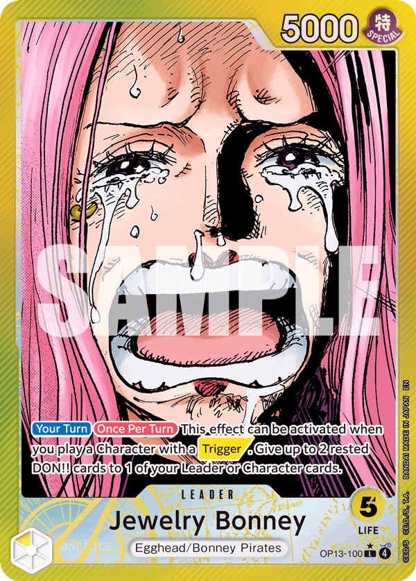 Jewelry Bonney (Alternate Art) One Piece card (OP13-100, Carrying On His Will)