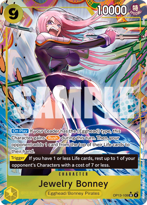 Jewelry Bonney (Alternate Art) One Piece card (OP13-108, Carrying On His Will)
