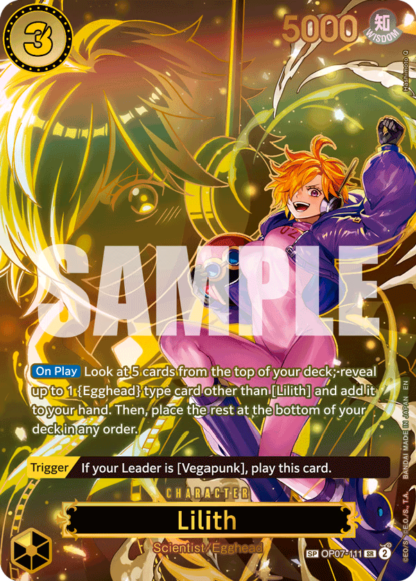 Lilith (SP Card) One Piece card (OP07-111, Carrying On His Will)