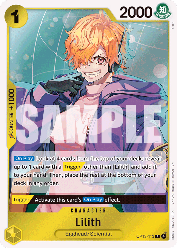 Lilith One Piece card (OP13-113, Carrying On His Will)