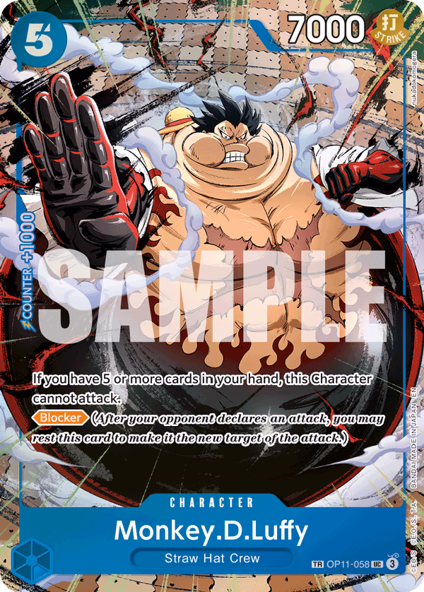 Monkey.D.Luffy (Treasure Rare) One Piece card (OP11-058, Carrying On His Will)