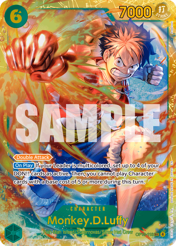 Monkey.D.Luffy One Piece card (OP13-118, Carrying On His Will)