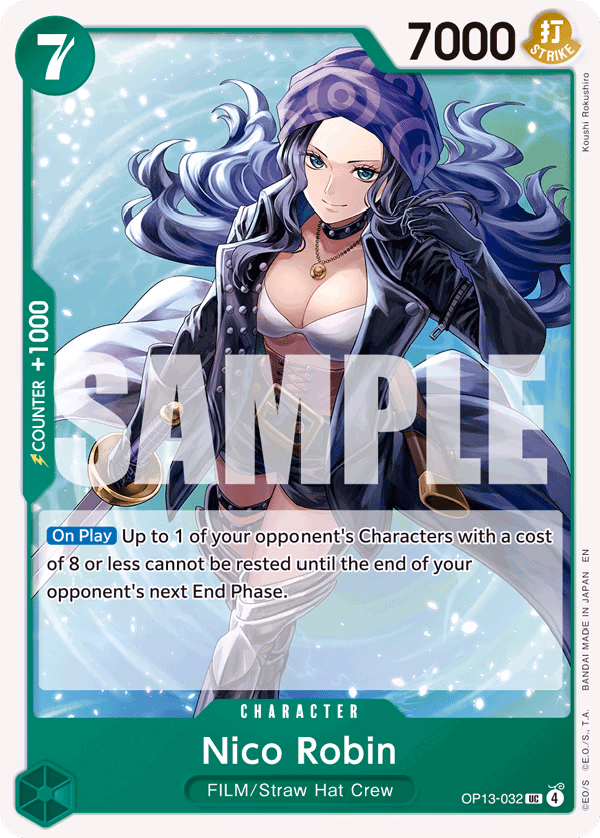 Nico Robin One Piece card (OP13-032, Carrying On His Will)
