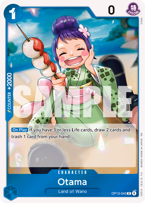 Otama One Piece card (OP13-043, Carrying On His Will)