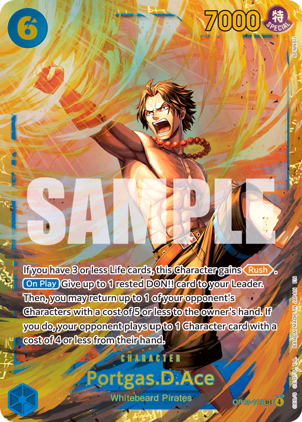 Portgas.D.Ace One Piece card (OP13-119, Carrying On His Will)