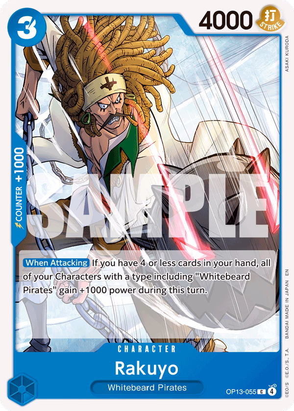 Rakuyo One Piece card (OP13-055, Carrying On His Will)