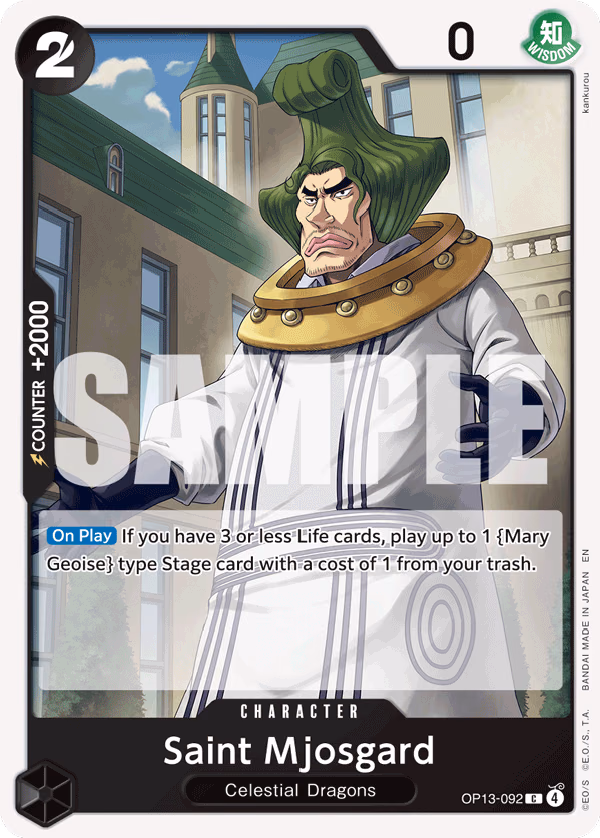 Saint Mjosgard One Piece card (OP13-092, Carrying On His Will)