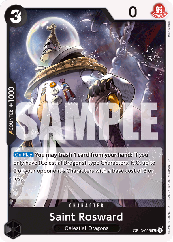 Saint Rosward One Piece card (OP13-095, Carrying On His Will)