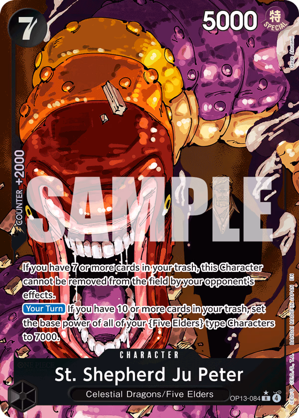 St. Shepherd Ju Peter (Alternate Art) One Piece card (OP13-084, Carrying On His Will)