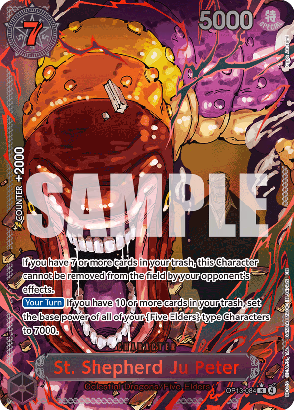 St. Shepherd Ju Peter (Parallel) One Piece card (OP13-084, Carrying On His Will)