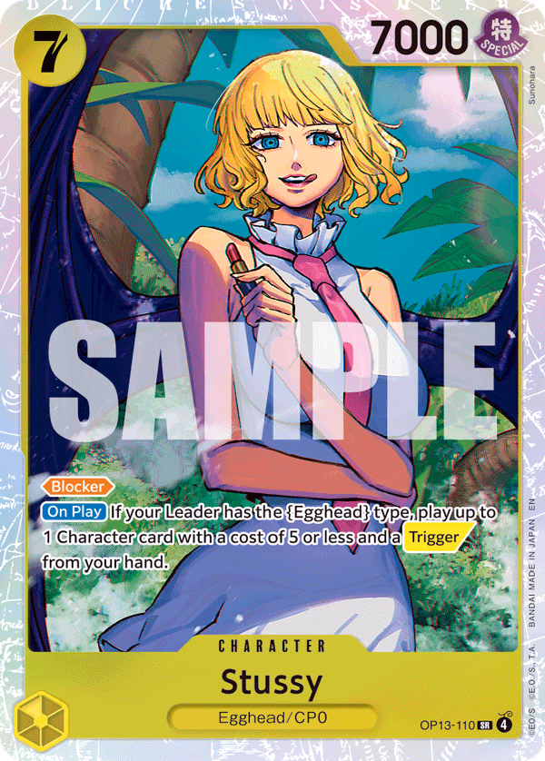 Stussy One Piece card (OP13-110, Carrying On His Will)