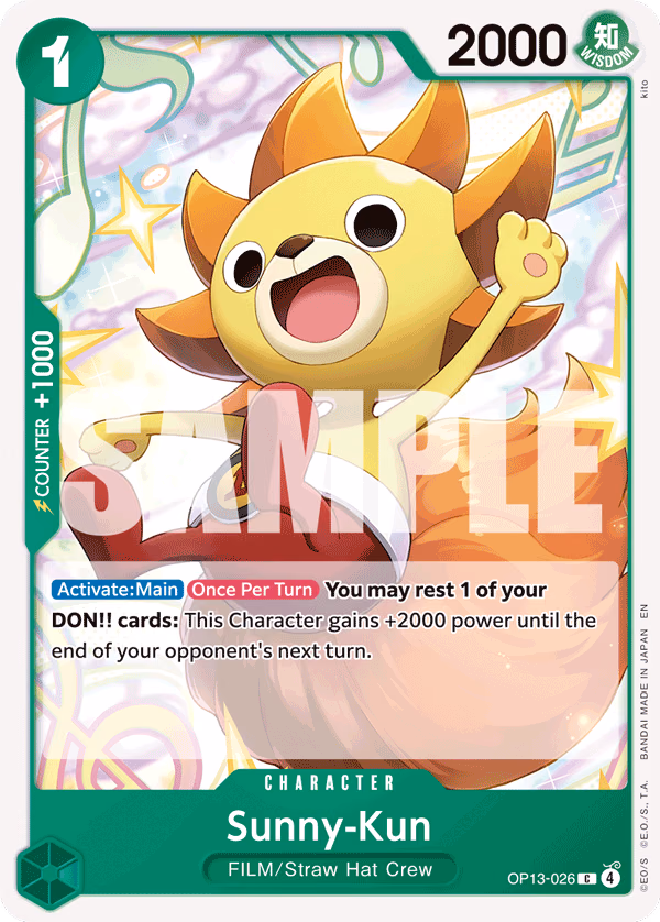 Sunny-Kun One Piece card (OP13-026, Carrying On His Will)