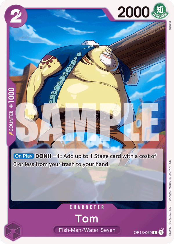 Tom One Piece card (OP13-069, Carrying On His Will)